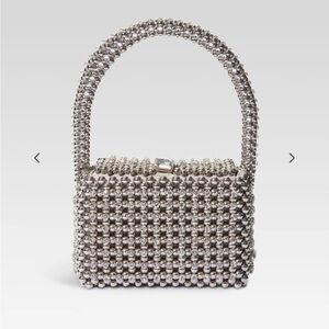 retrofete eclipse pearl crystal bag in gunmetal